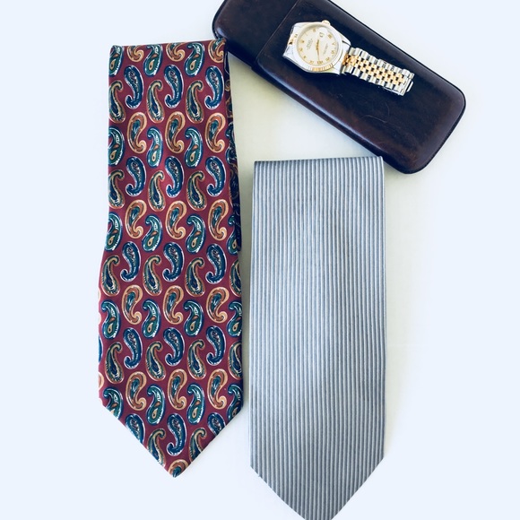 FREE SHIPPING BACI DESIGN ITALIAN MEN’S SILK TIE - Picture 5 of 8